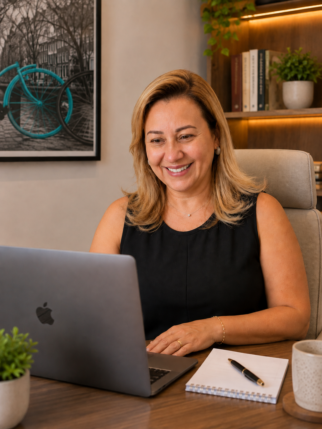 Letícia Lopes Lauriano em atendimento